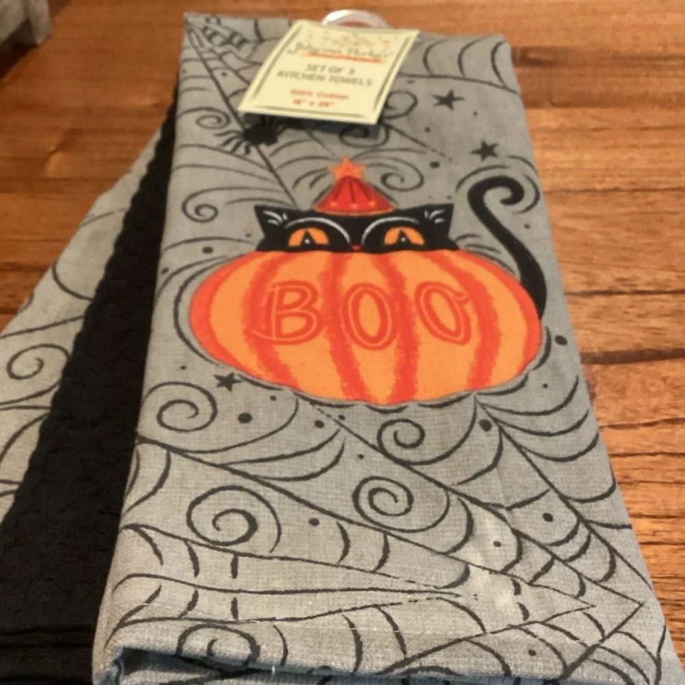 Johanna Parker Halloween Kitchen Towels - set of 3